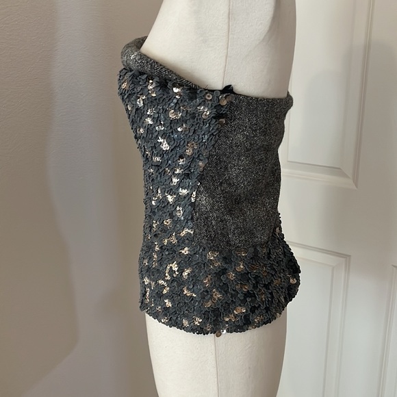Vintage corset sequins heavy zip up the back - Picture 4 of 9